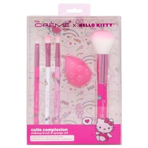 THE CREME SHOP X HELLO KITTY CUTIE COMPLEXION MAKEUP BRUSH AND SPONGE SET